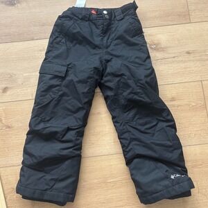 Columbia Omni-Heat Kids Black Insulated Snow Pants Cargo Ski Size XS